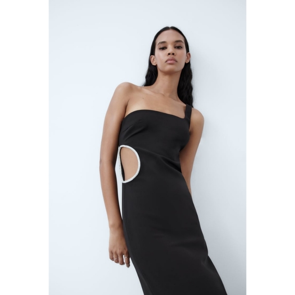 Rare zara rhinestone cutout dress - Picture 5 of 9